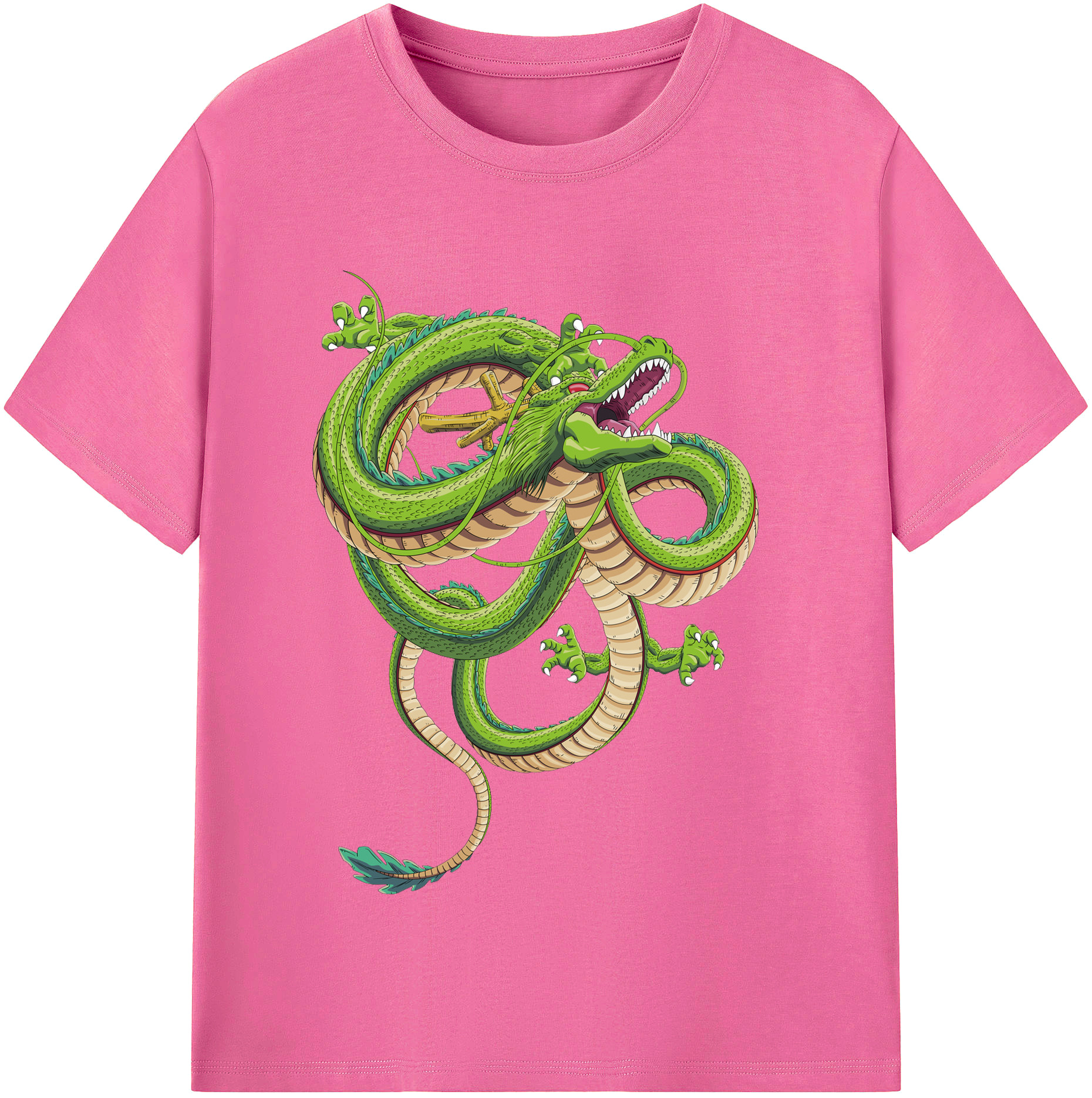 （画像用） ドラゴンボール 神龍 シェンロン DRAGON BALL Shenron レディースカジュアルプリントTシャツ（綿100％）